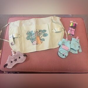 Pusheen Box Items - Gardening Apron, Mittens, Markers, and Sleep Mask
